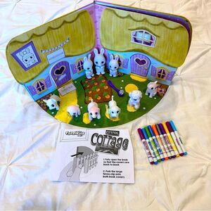 Fuzzikins Craft Cottontail Cottage Pop-Up Playhouse Book Playset for kids 4 & up